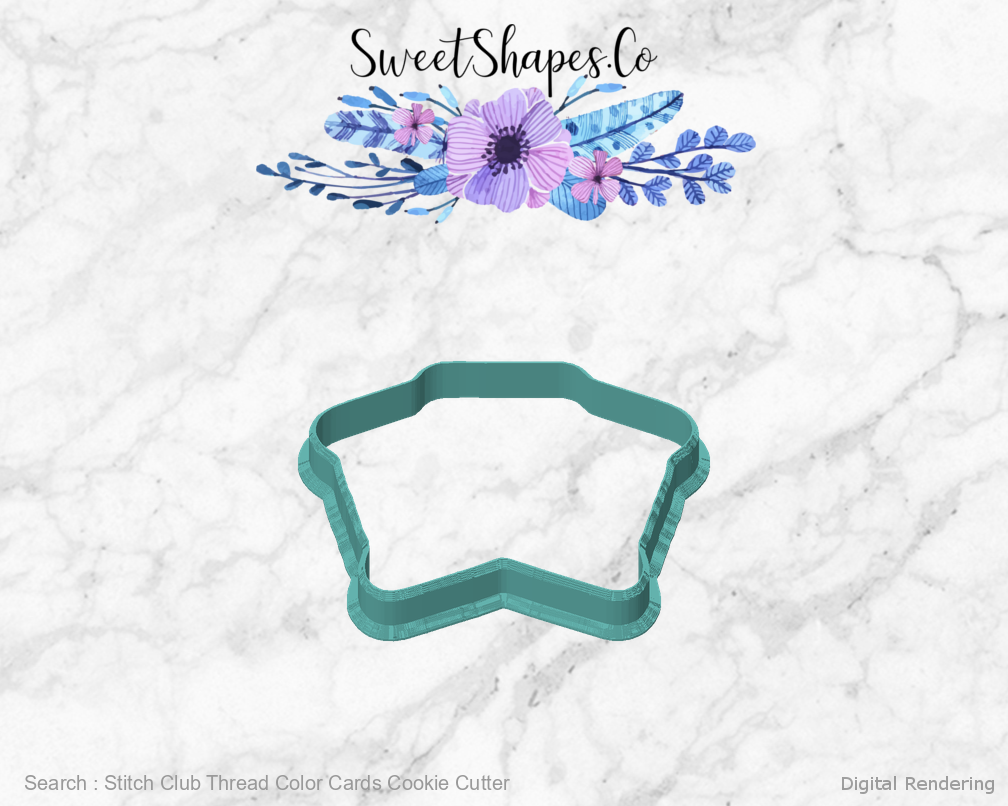 Stitch Club Thread Color Cards Cookie Cutter — front manufacturing preview
