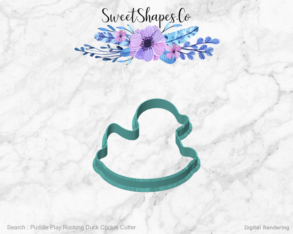 Puddle Play Rocking Duck Cookie Cutter front view