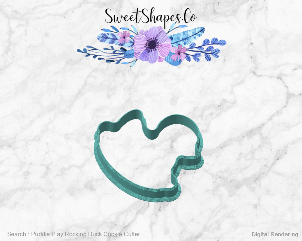 Puddle Play Rocking Duck Cookie Cutter front-45 view