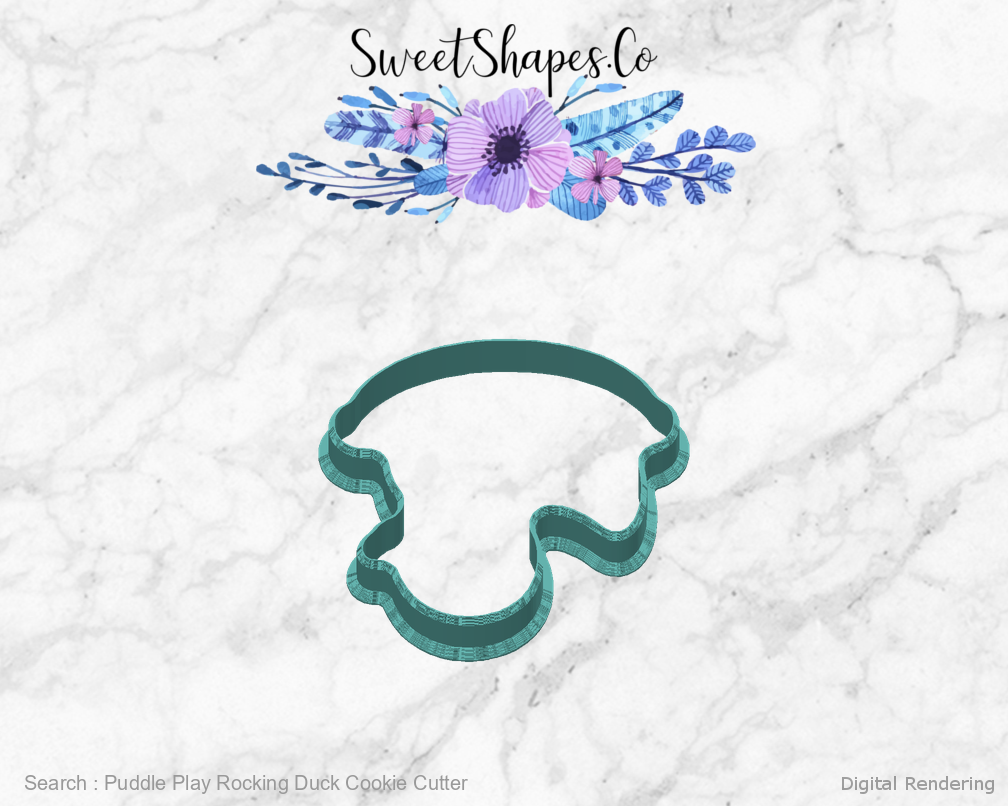Puddle Play Rocking Duck Cookie Cutter back view
