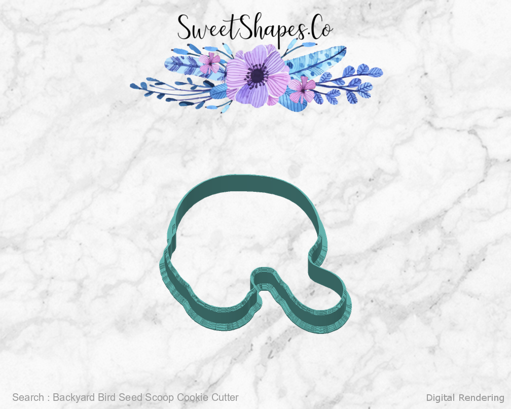 Backyard Bird Seed Scoop Cookie Cutter 04-back digital rendering