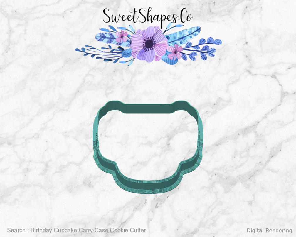 Birthday Cupcake Carry Case Cookie Cutter 04-back digital rendering