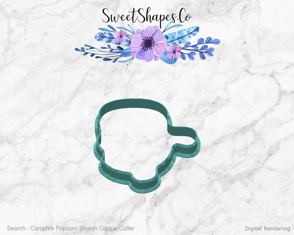 Campfire Popcorn Shaker Cookie Cutter 04-back digital rendering