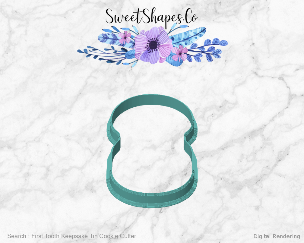 First Tooth Keepsake Tin Cookie Cutter 01-front digital rendering