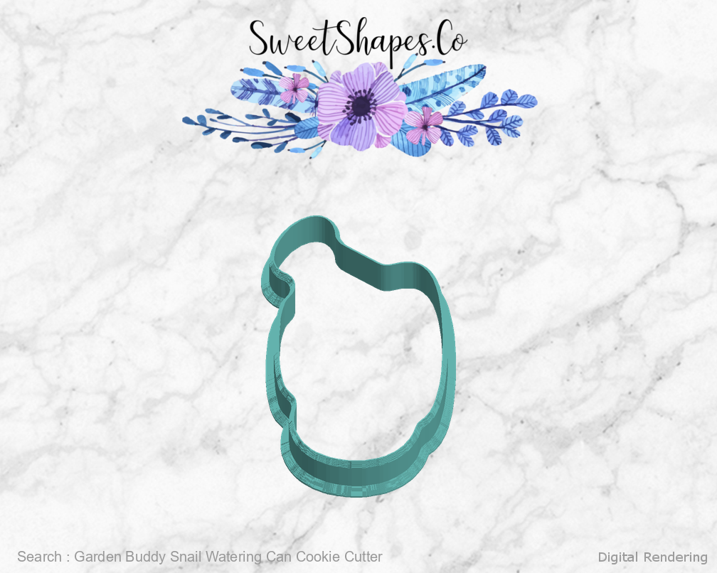 Garden Buddy Snail Watering Can Cookie Cutter 05-left digital rendering