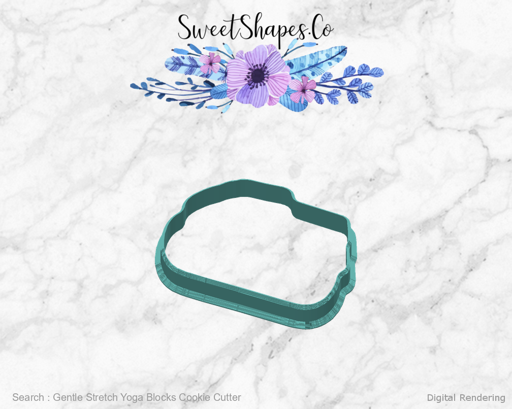 Gentle Stretch Yoga Blocks Cookie Cutter 04-back digital rendering
