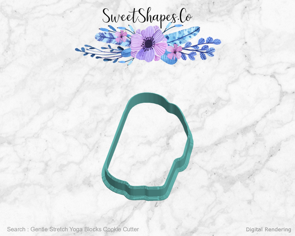 Gentle Stretch Yoga Blocks Cookie Cutter 05-left digital rendering