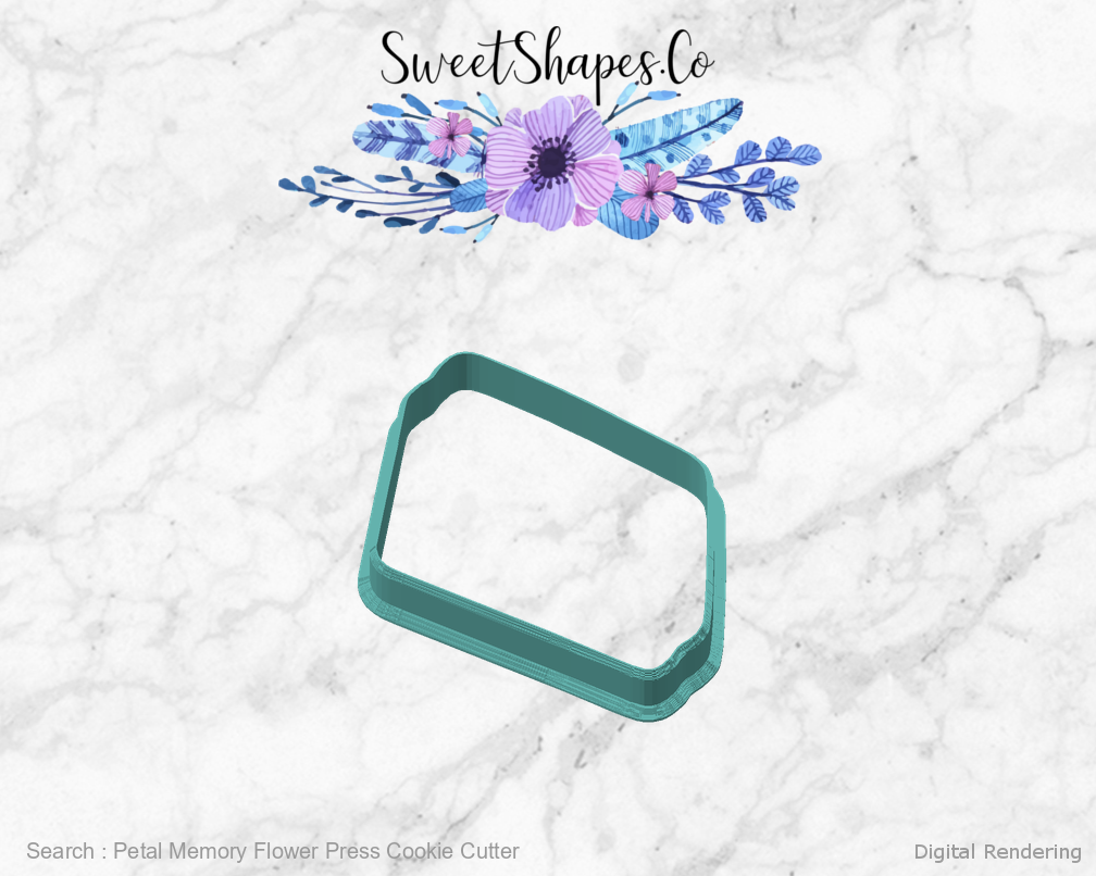 Petal Memory Flower Press Cookie Cutter 02-front-45 digital rendering
