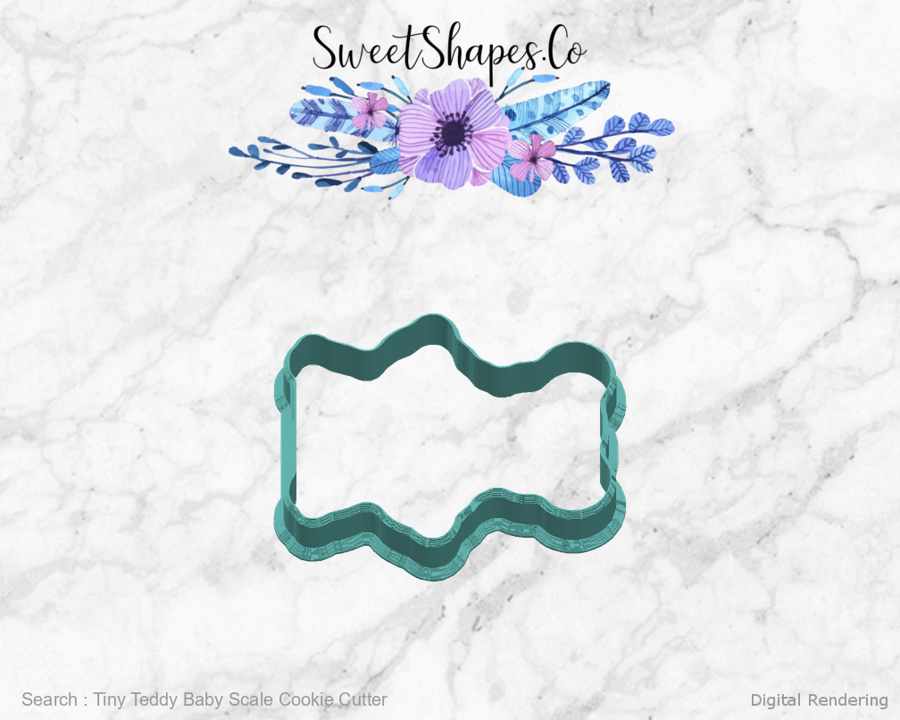 Tiny Teddy Baby Scale Cookie Cutter 03-right digital rendering