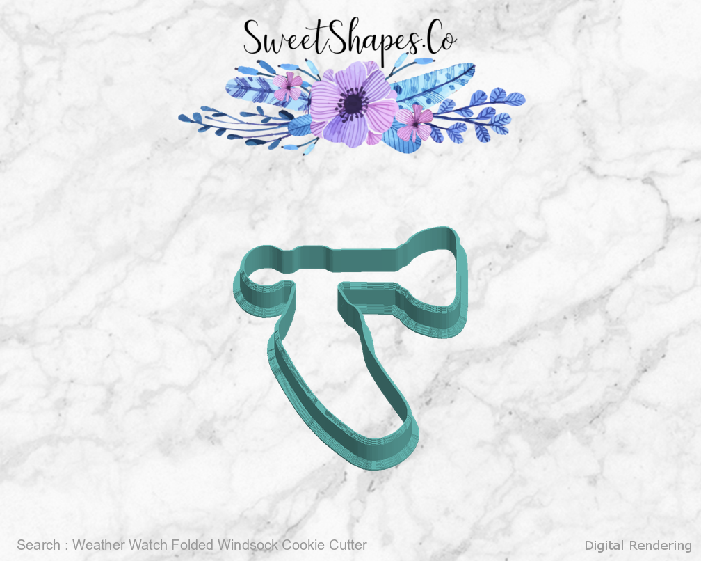 Weather Watch Folded Windsock Cookie Cutter — digital rendering view 5