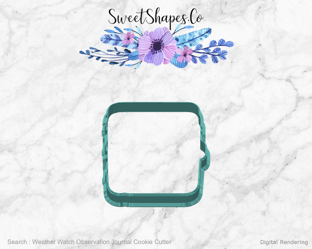 Weather Watch Observation Journal Cookie Cutter — digital rendering view 4