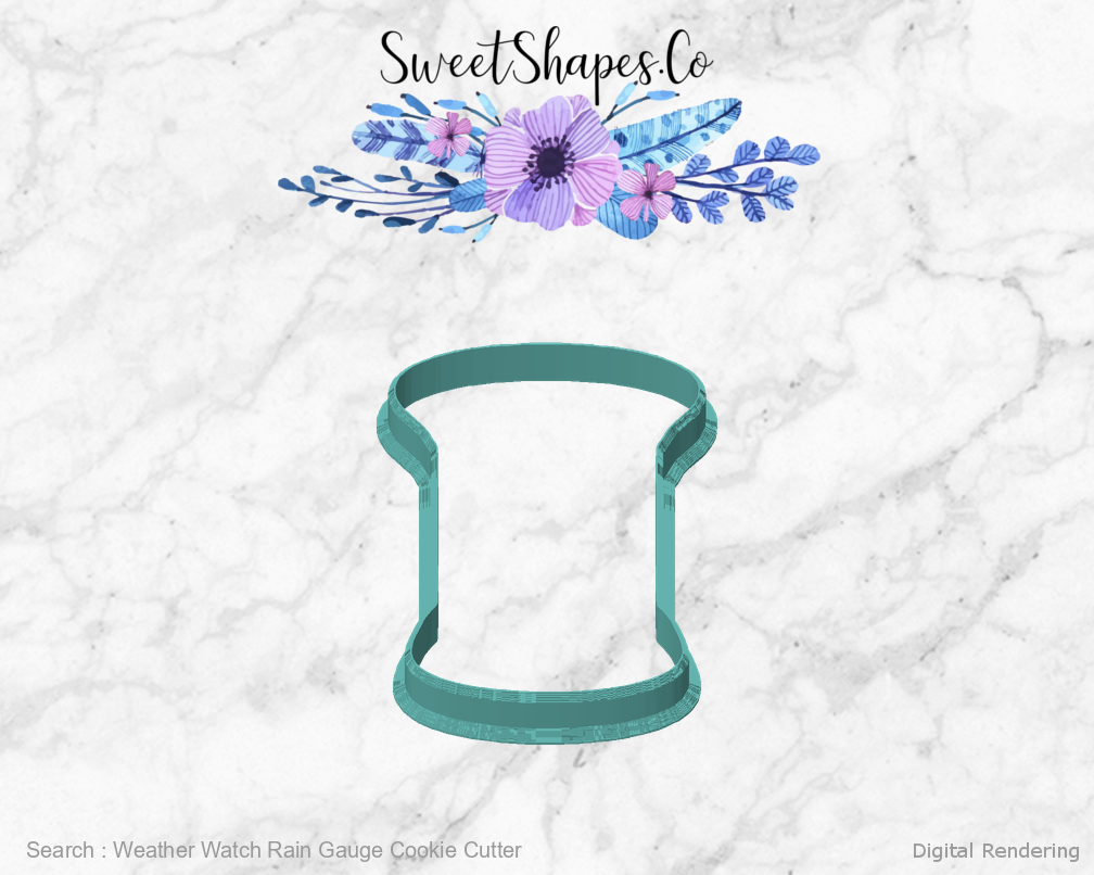 Weather Watch Rain Gauge Cookie Cutter — digital rendering view 1