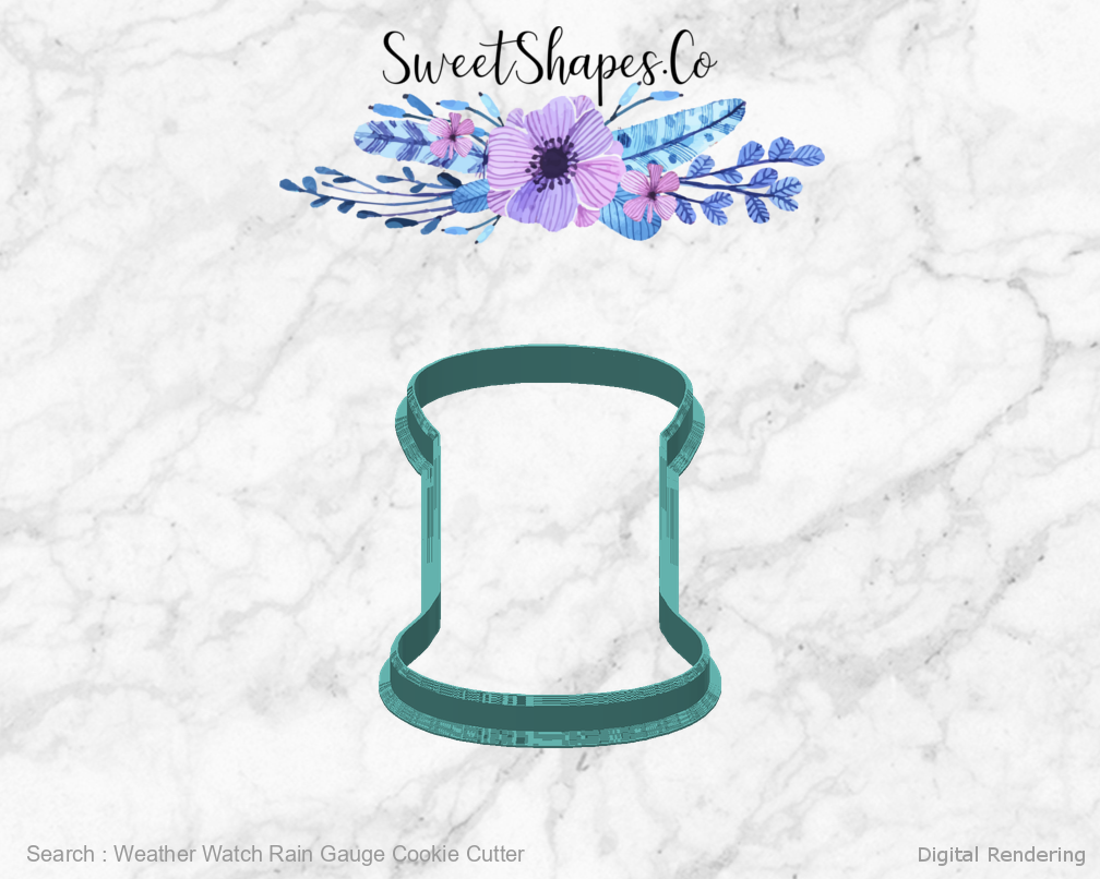 Weather Watch Rain Gauge Cookie Cutter — digital rendering view 4