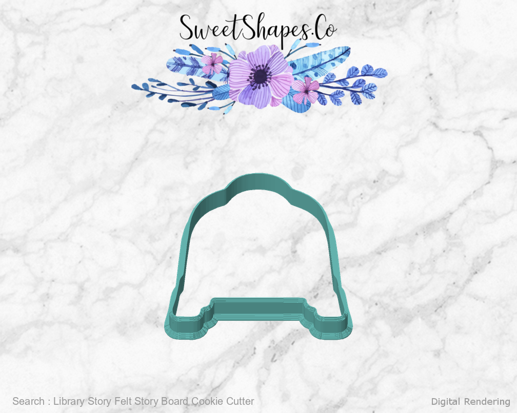 Library Story Felt Story Board Cookie Cutter — 01-front digital rendering