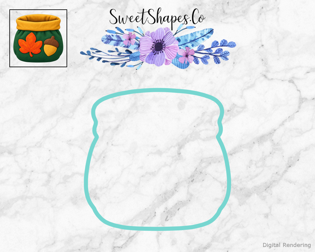 Autumn Treasure Pouch Cookie Cutter
