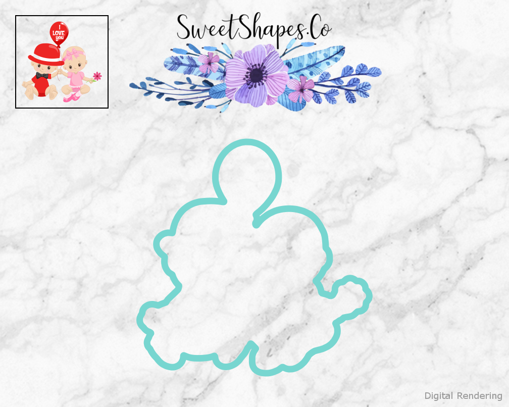 Babies Holding Balloon Cookie Cutter