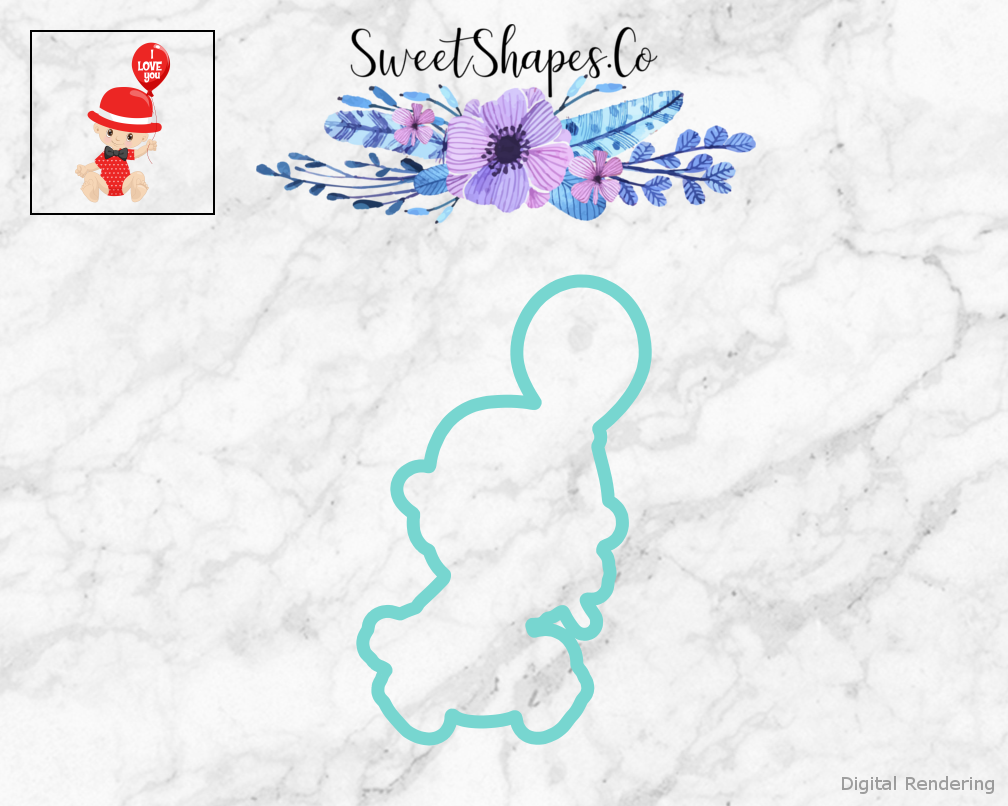 Baby Holding Balloon 1 Cookie Cutter