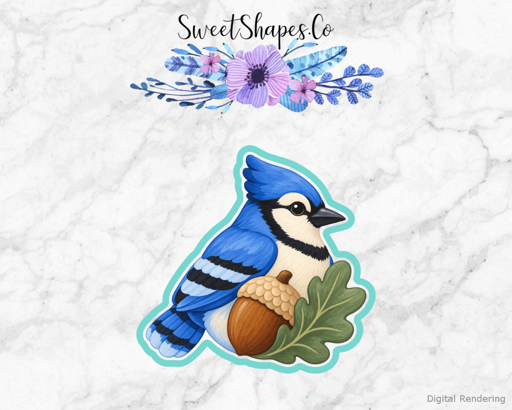 Backyard Blue Jay Acorn Cookie Cutter