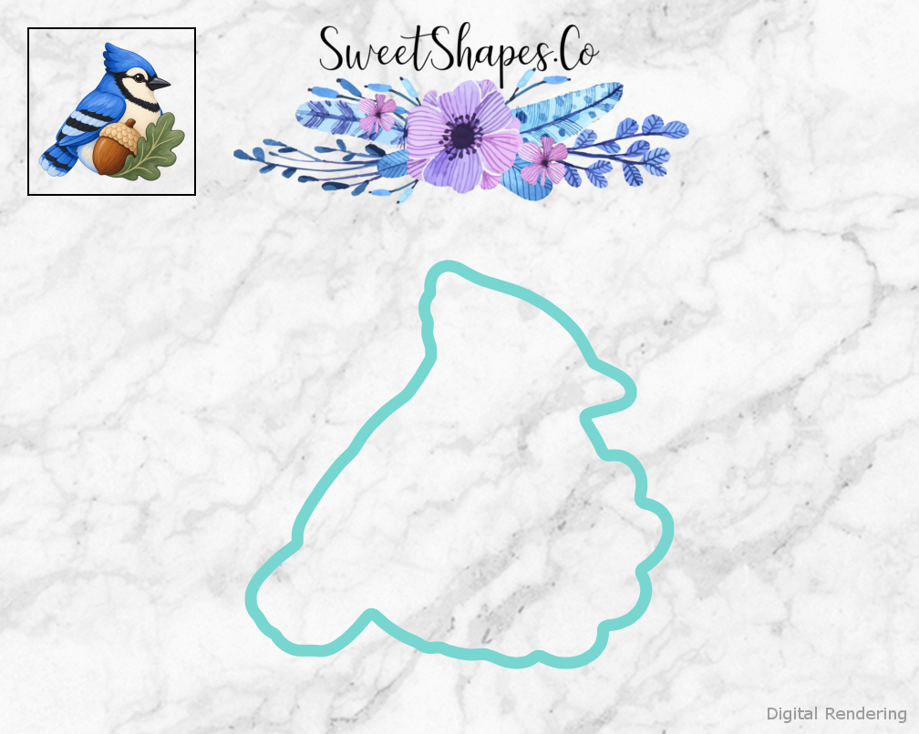 Backyard Blue Jay Acorn Cookie Cutter