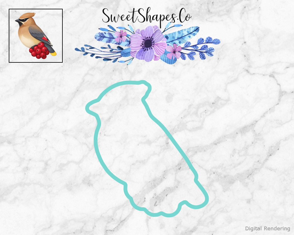 Backyard Cedar Waxwing Berry Cluster Cookie Cutter