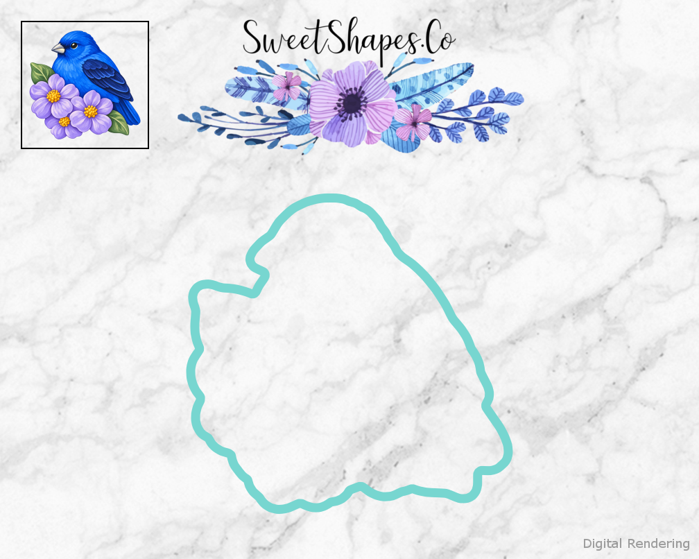 Backyard Indigo Bunting Wildflower Cookie Cutter