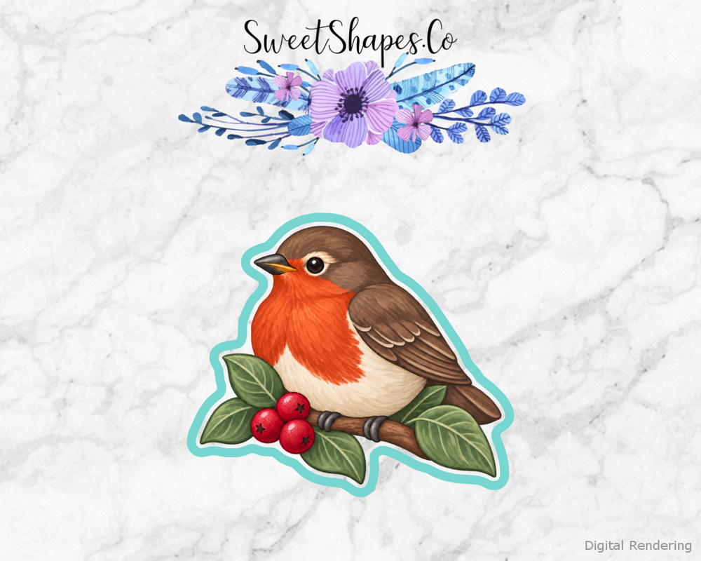 Backyard Robin Berry Perch Cookie Cutter