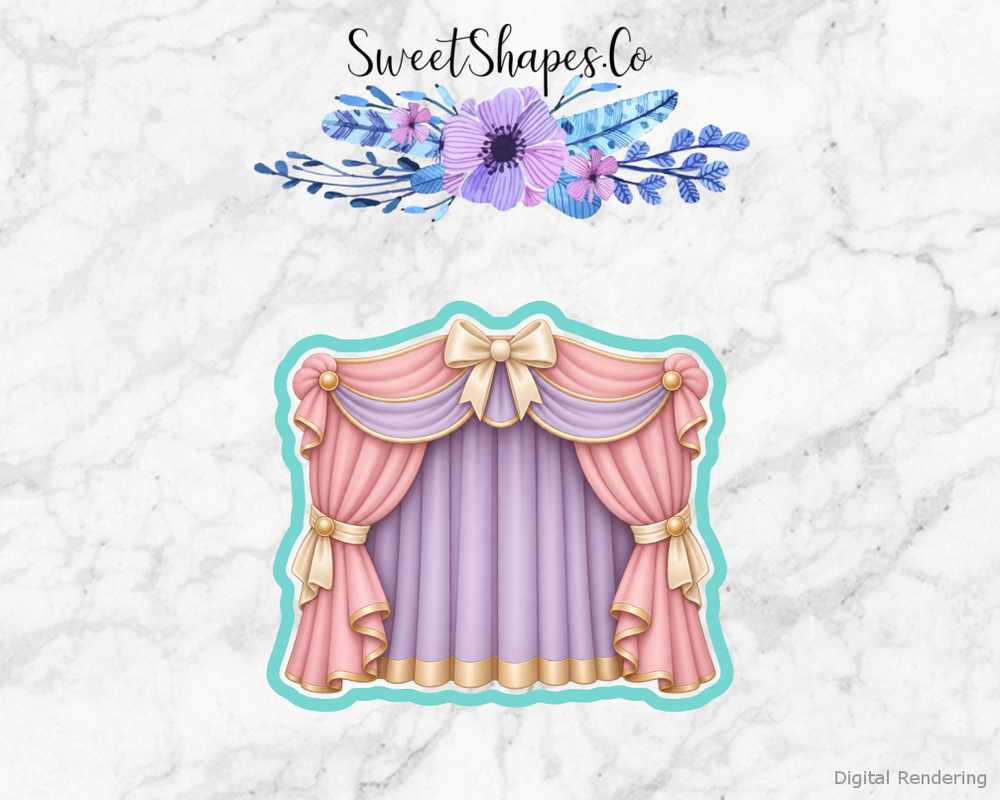 Ballet Recital Compact Stage Curtain Cookie Cutter