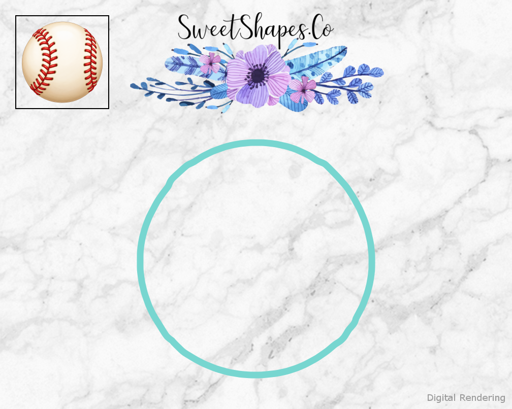 Ballpark Party Baseball with Bold Stitching Cookie Cutter