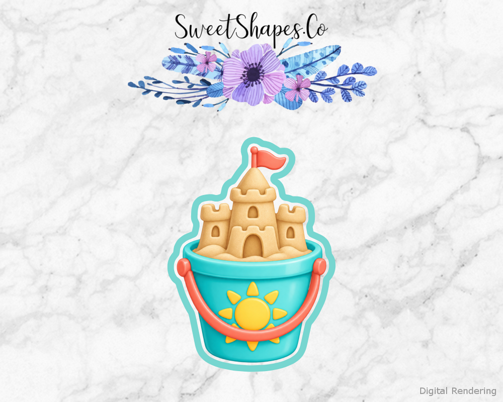 Beach Picnic Bucket with Sandcastle Cookie Cutter