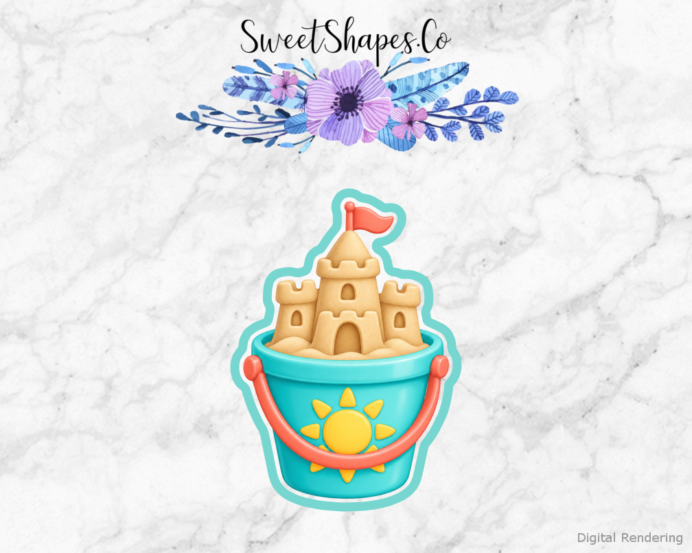 Beach Picnic Bucket with Sandcastle Cookie Cutter
