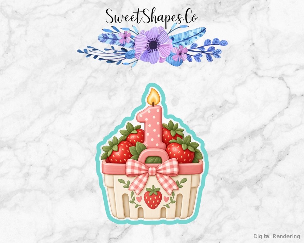 Berry Birthday Berry Basket Cookie Cutter