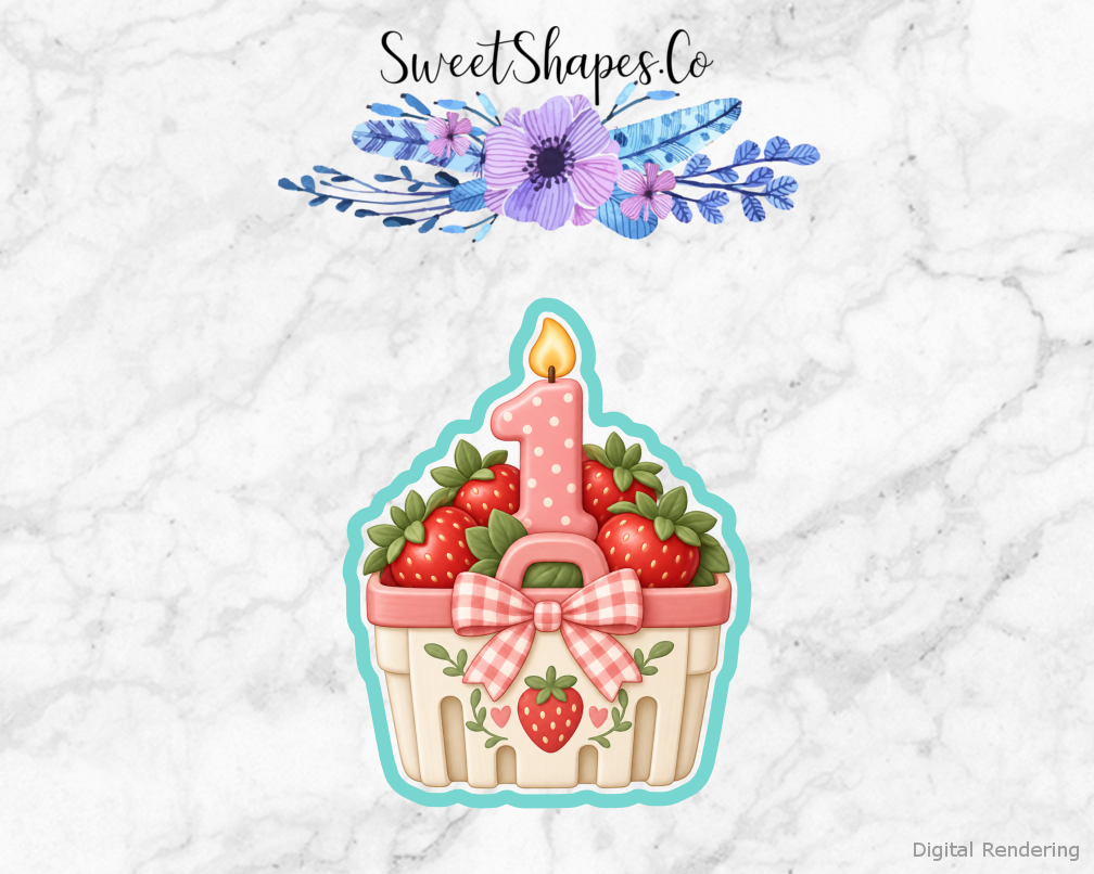 Berry Birthday Berry Basket Cookie Cutter
