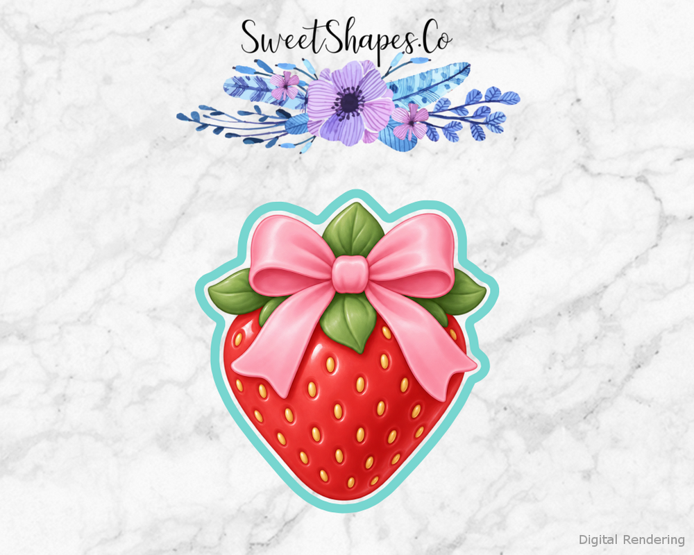 Berry Birthday Bow-Topped Strawberry Cookie Cutter
