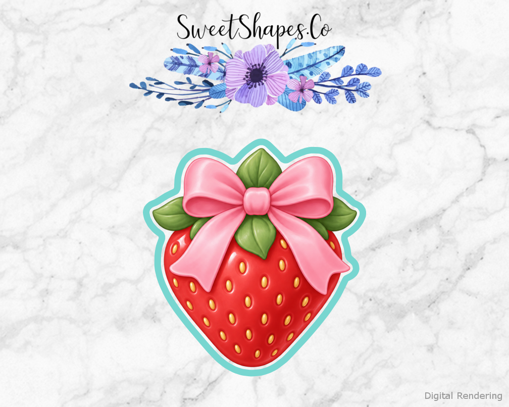 Berry Birthday Bow-Topped Strawberry Cookie Cutter