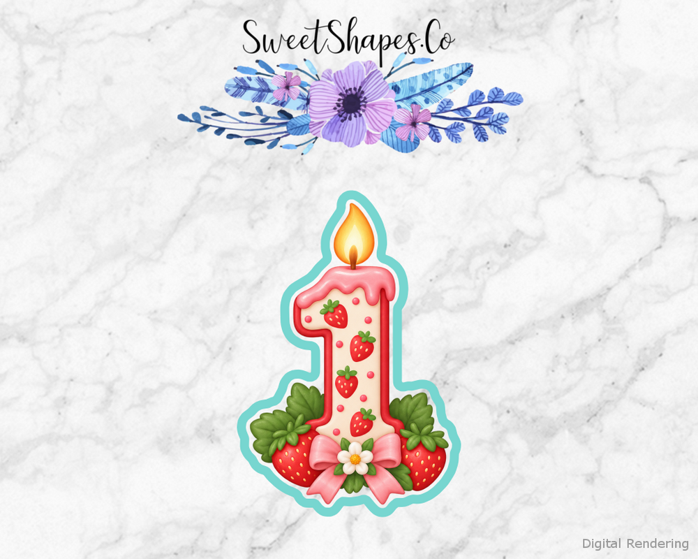 Berry Birthday Strawberry Birthday Candle Cookie Cutter