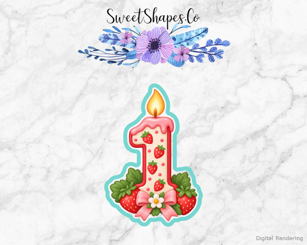 Berry Birthday Strawberry Birthday Candle Cookie Cutter