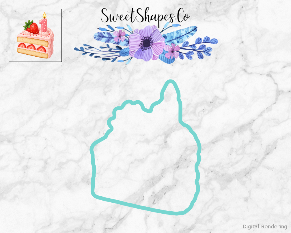 Berry Birthday Strawberry Cake Slice Cookie Cutter