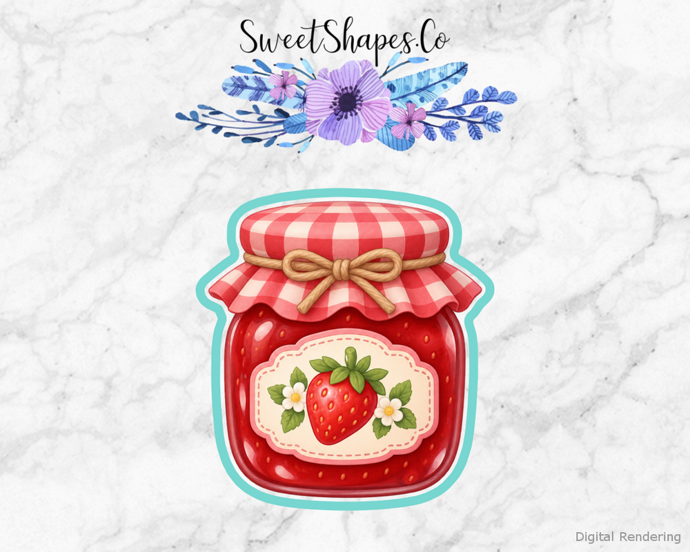Berry Birthday Strawberry Jam Jar Cookie Cutter