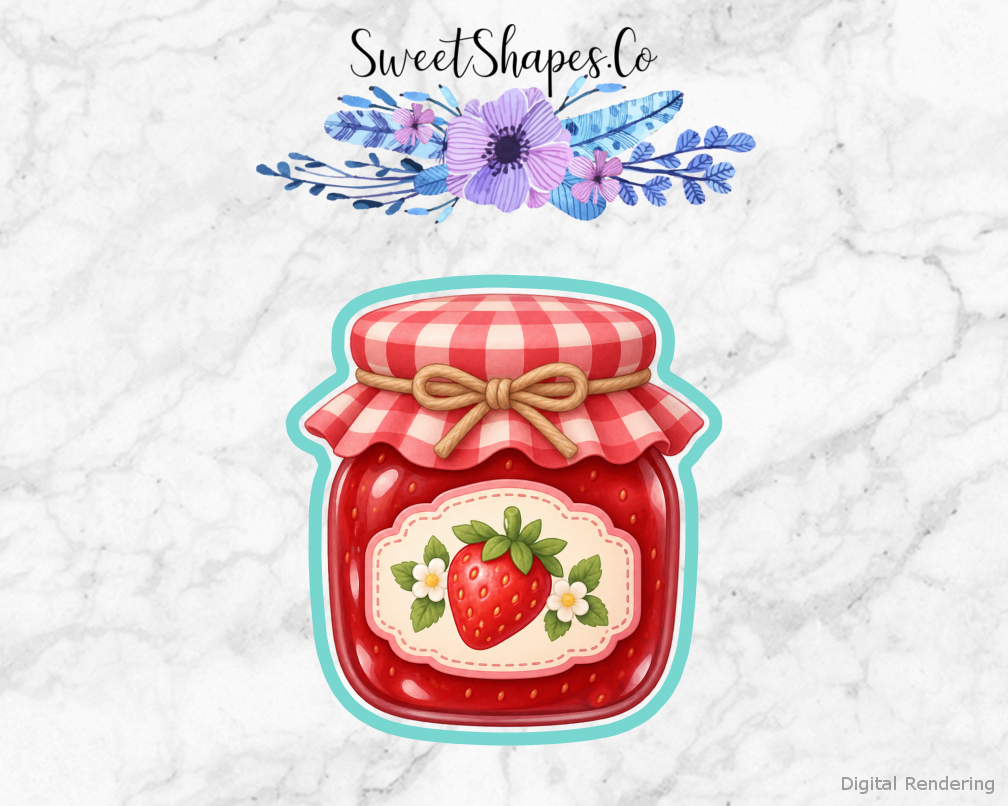 Berry Birthday Strawberry Jam Jar Cookie Cutter