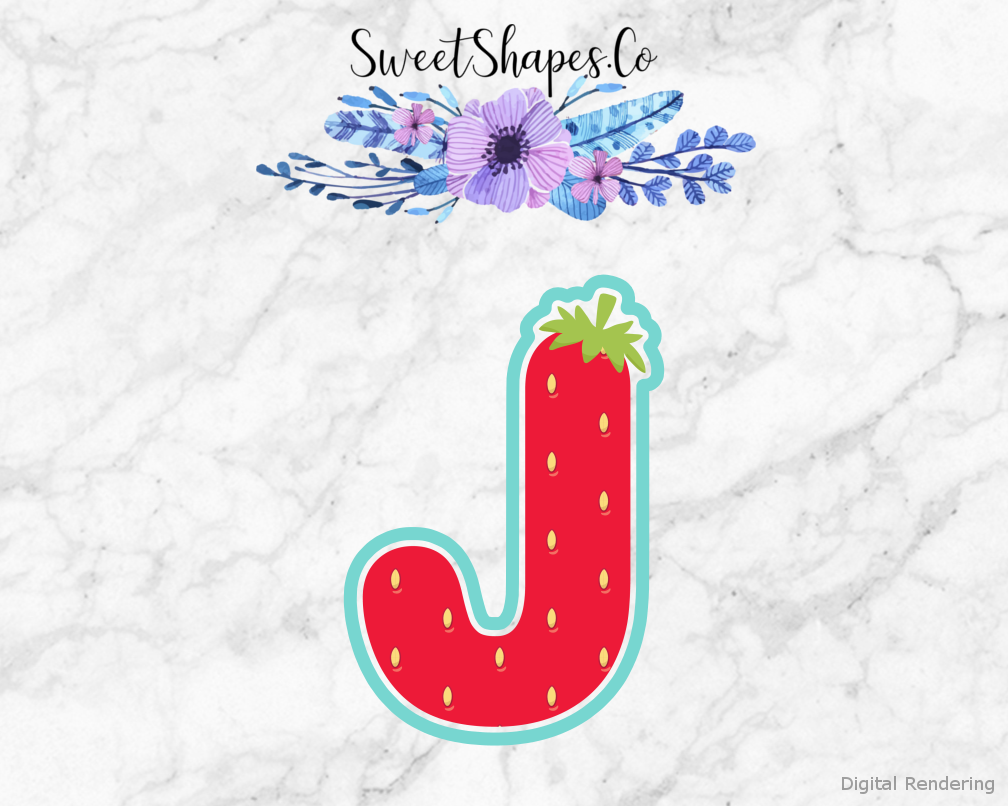 Berry Letter J Cookie Cutter