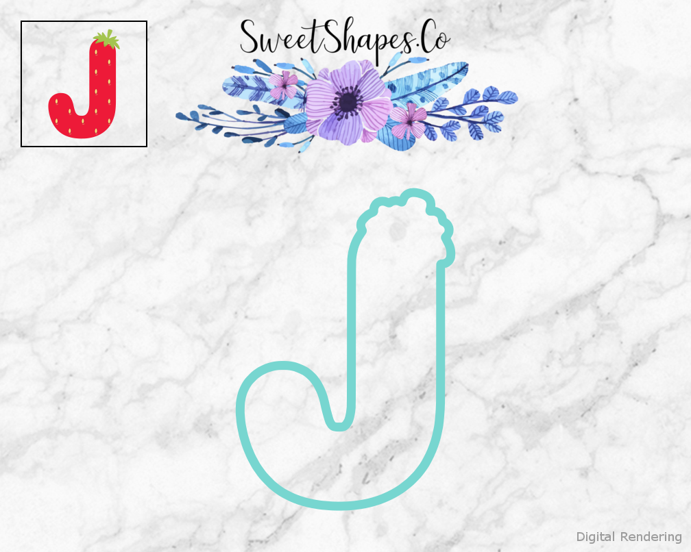 Berry Letter J Cookie Cutter