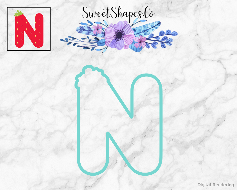 Berry Letter N Cookie Cutter