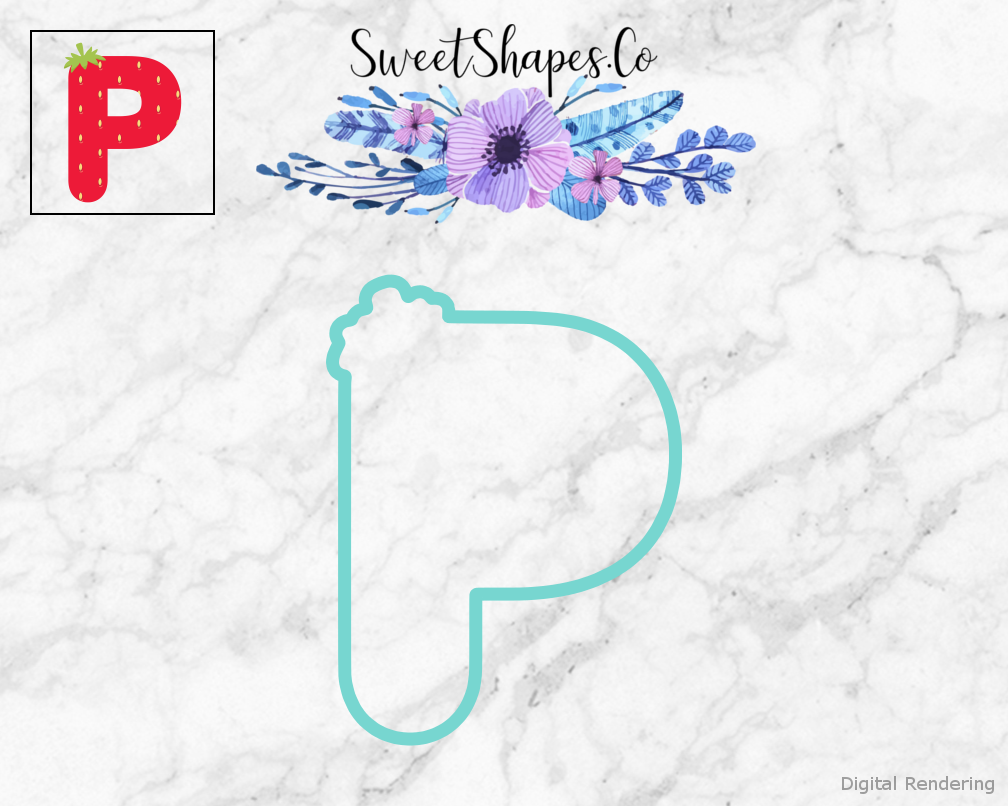Berry Letter P Cookie Cutter
