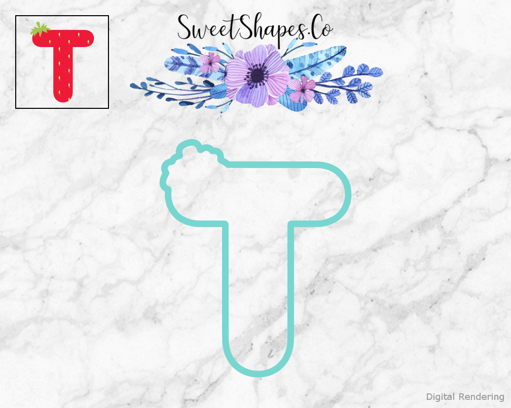 Berry Letter T Cookie Cutter