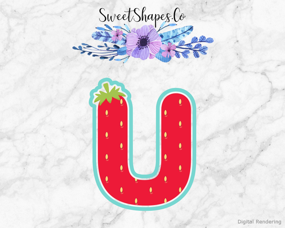 Berry Letter U Cookie Cutter