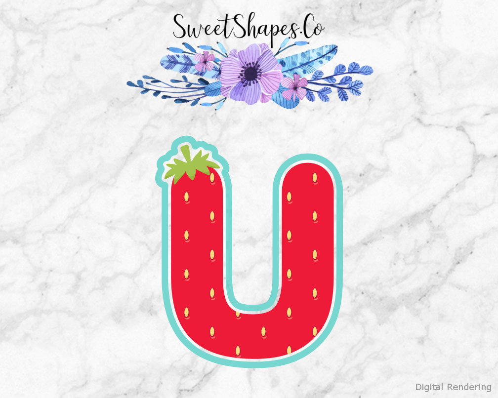 Berry Letter U Cookie Cutter