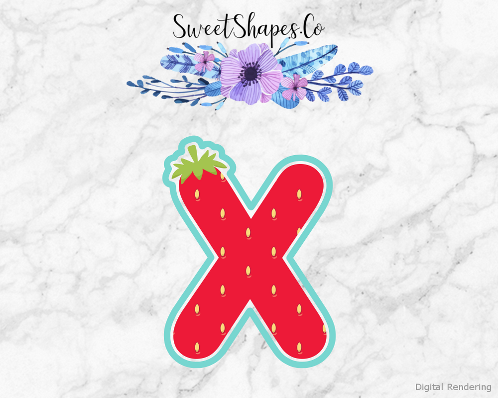 Berry Letter X Cookie Cutter