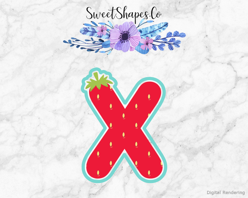 Berry Letter X Cookie Cutter