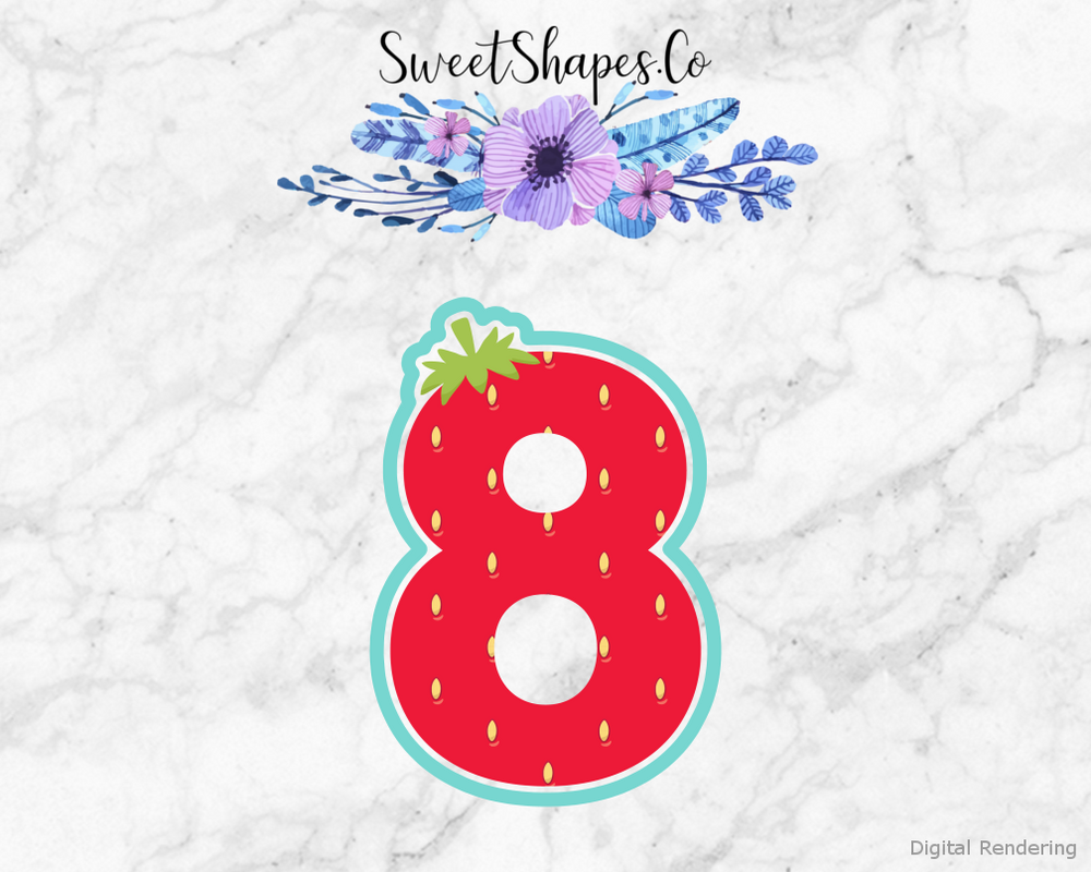 Berry Number 8 Cookie Cutter