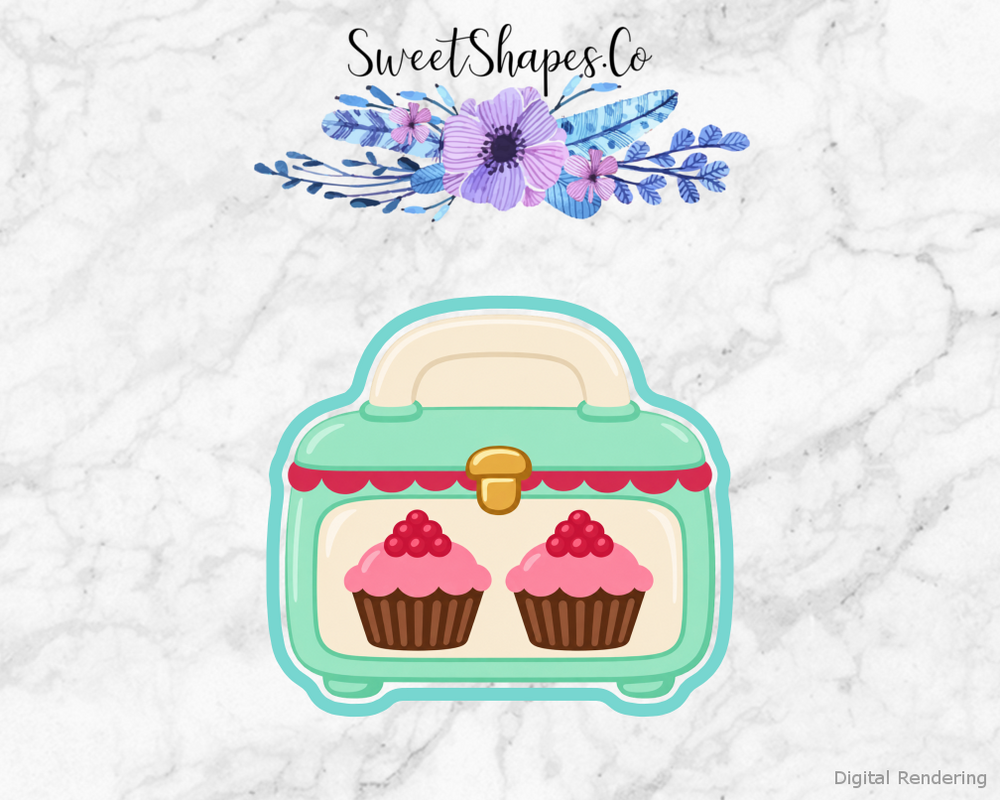 Birthday Cupcake Carry Case Cookie Cutter